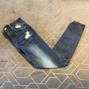 American Eagle Blue Distressed Jeggings